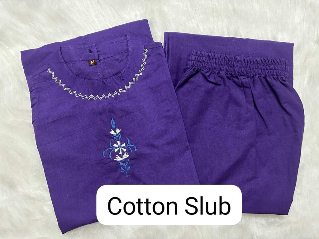2 pcs Cotton Designer Ethnic Kurti Pant Set Indian Wear Salwar Kameez Kurta Set