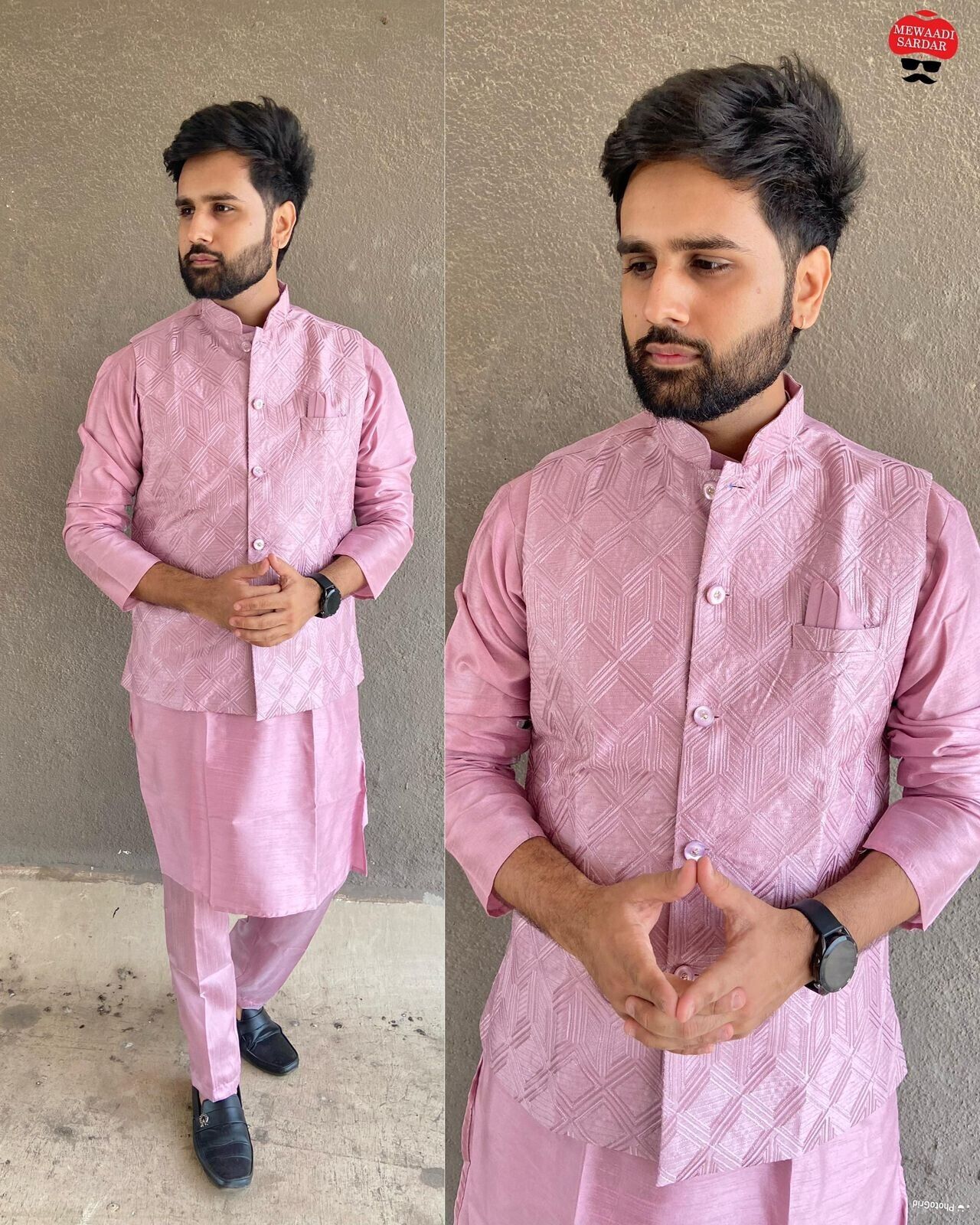 Indian Pure 100% Silk Kurta Pajama Long Wedding Wear Fancy Kurta Pajama Koti