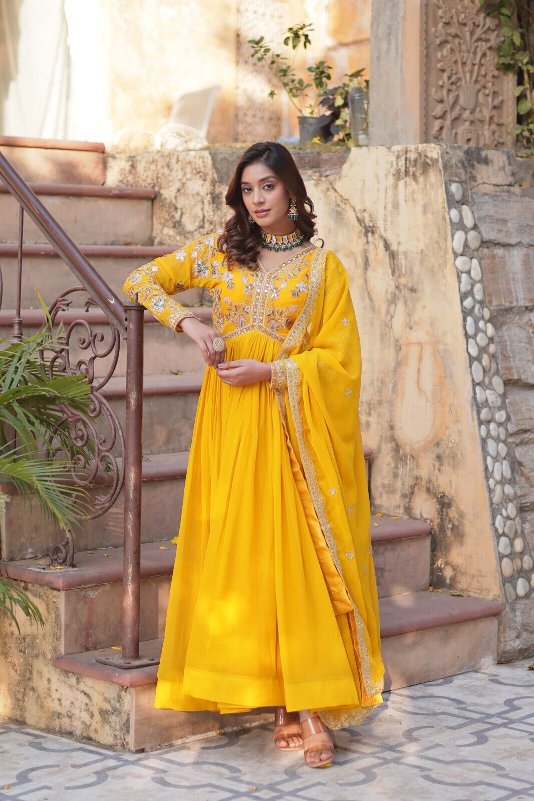 Anarkali Gown Red Pakistani Dress Suit Wear Indian Bollywood Long full length