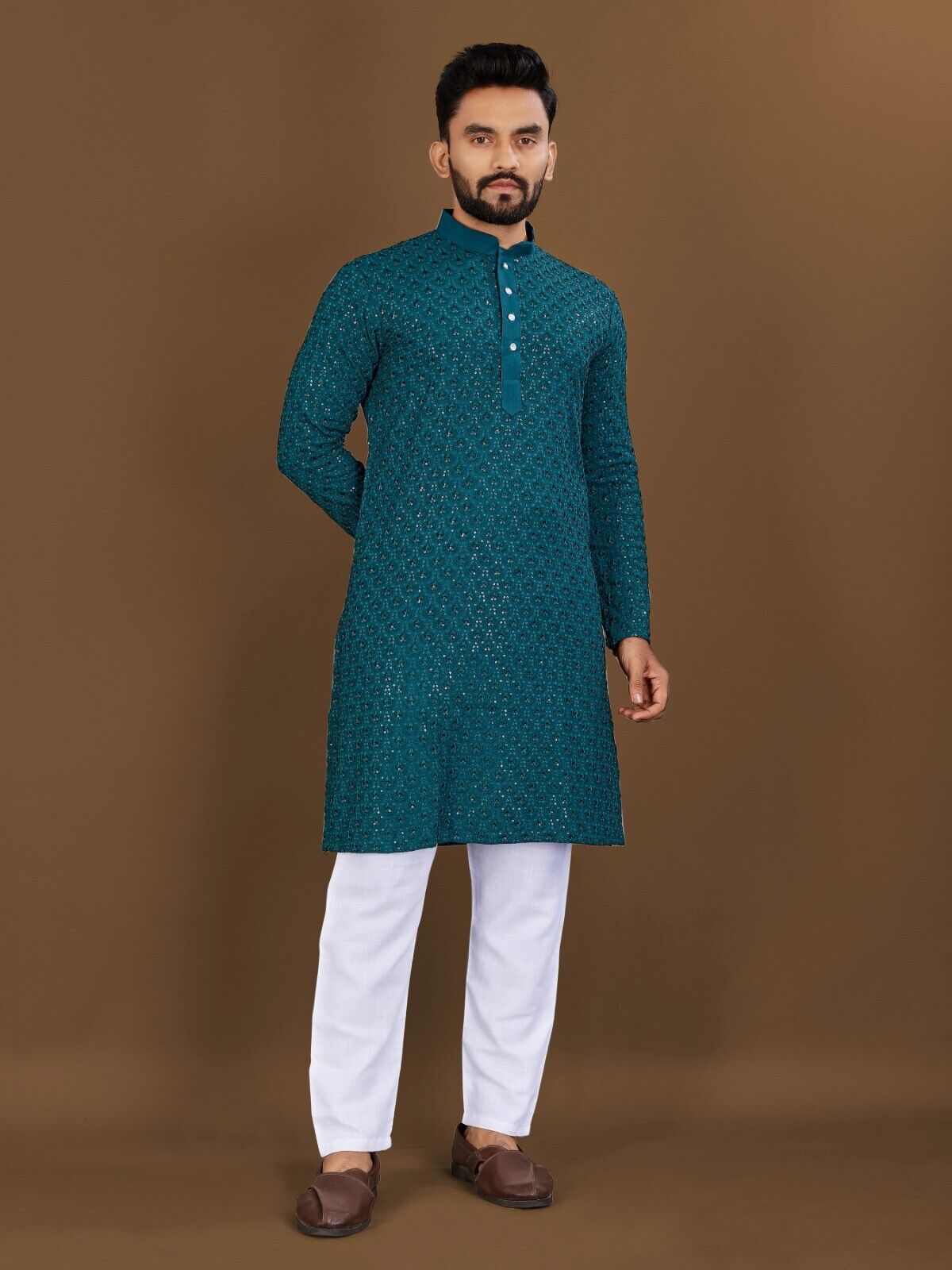 Indian Men's Designer Wedding Ethnic Wear Bollywood Eid Wear Kurta Payjama Dress