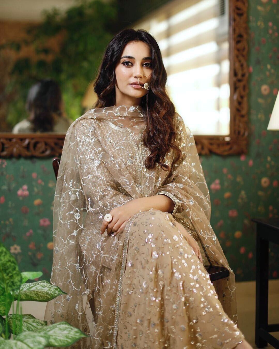 Indian Georgette Sharara Palazzo Kurti Set Readymade Wedding Dress for Girl