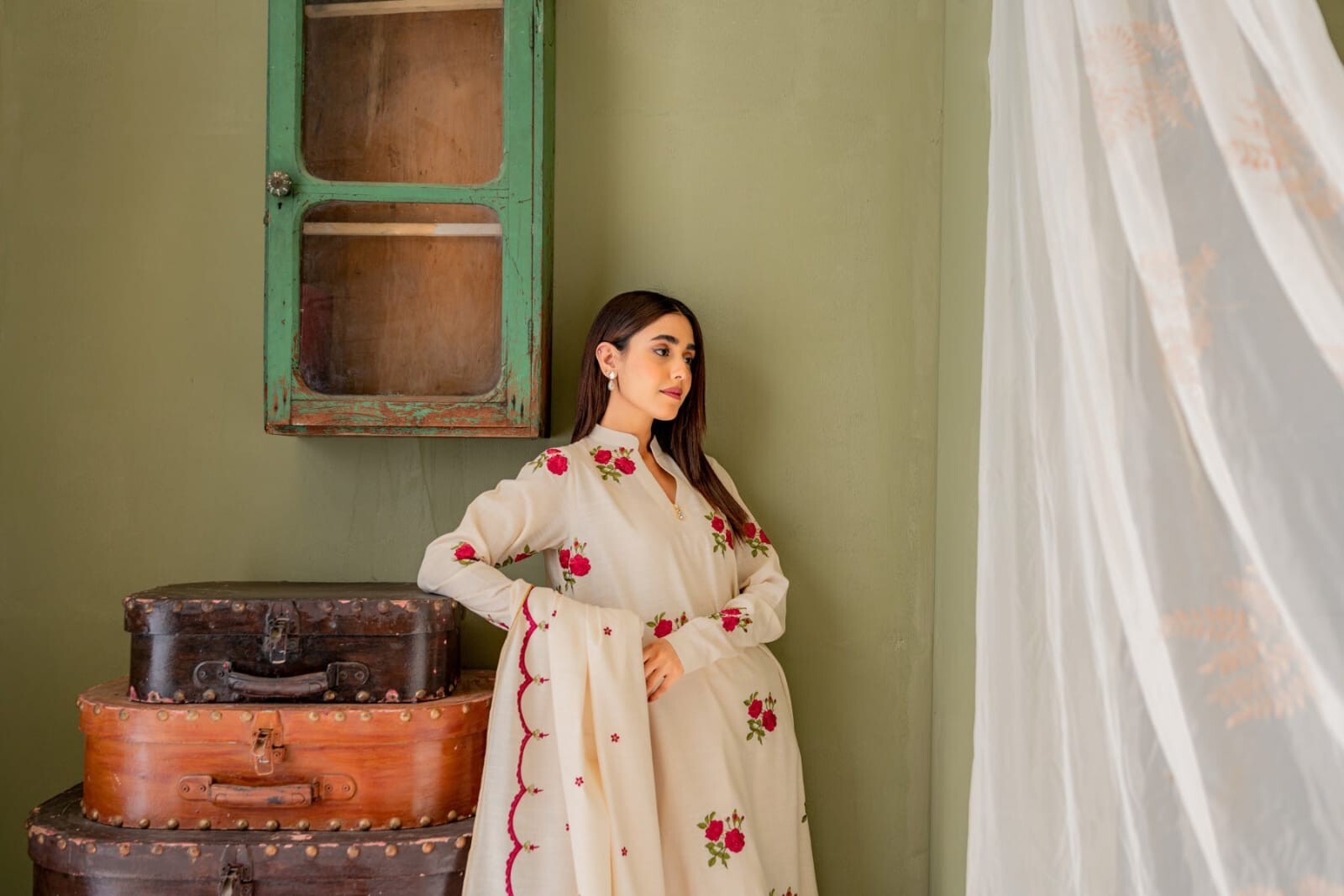 Indian Women Long A-line salwar kameez Designer Cotton Kurti Salwar Kameez