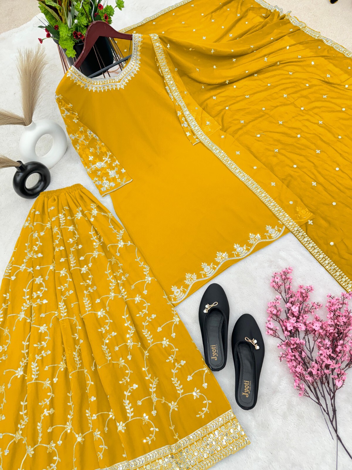 Bollywood Sharara Suit Ethnic Indian Kameez Salwar Pakistani Designer Georgette