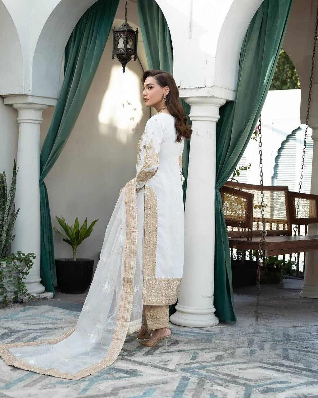 Salwar Kameez Pakistani Indian Wedding Partywear Dress with Dupatta Georgette