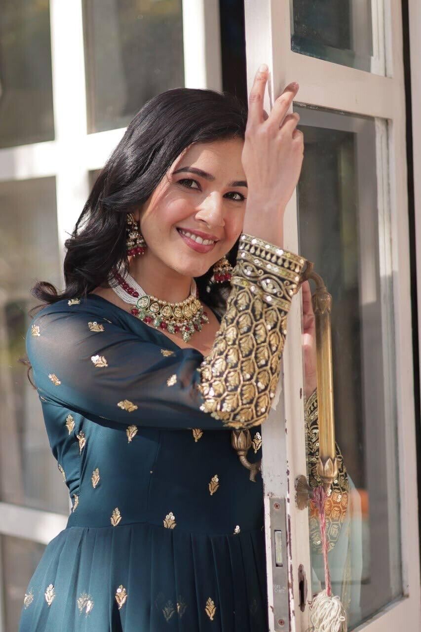 Indian Bollywood Bridal Party Heavy Pakistani Flared Anarkali  Wedding Gown