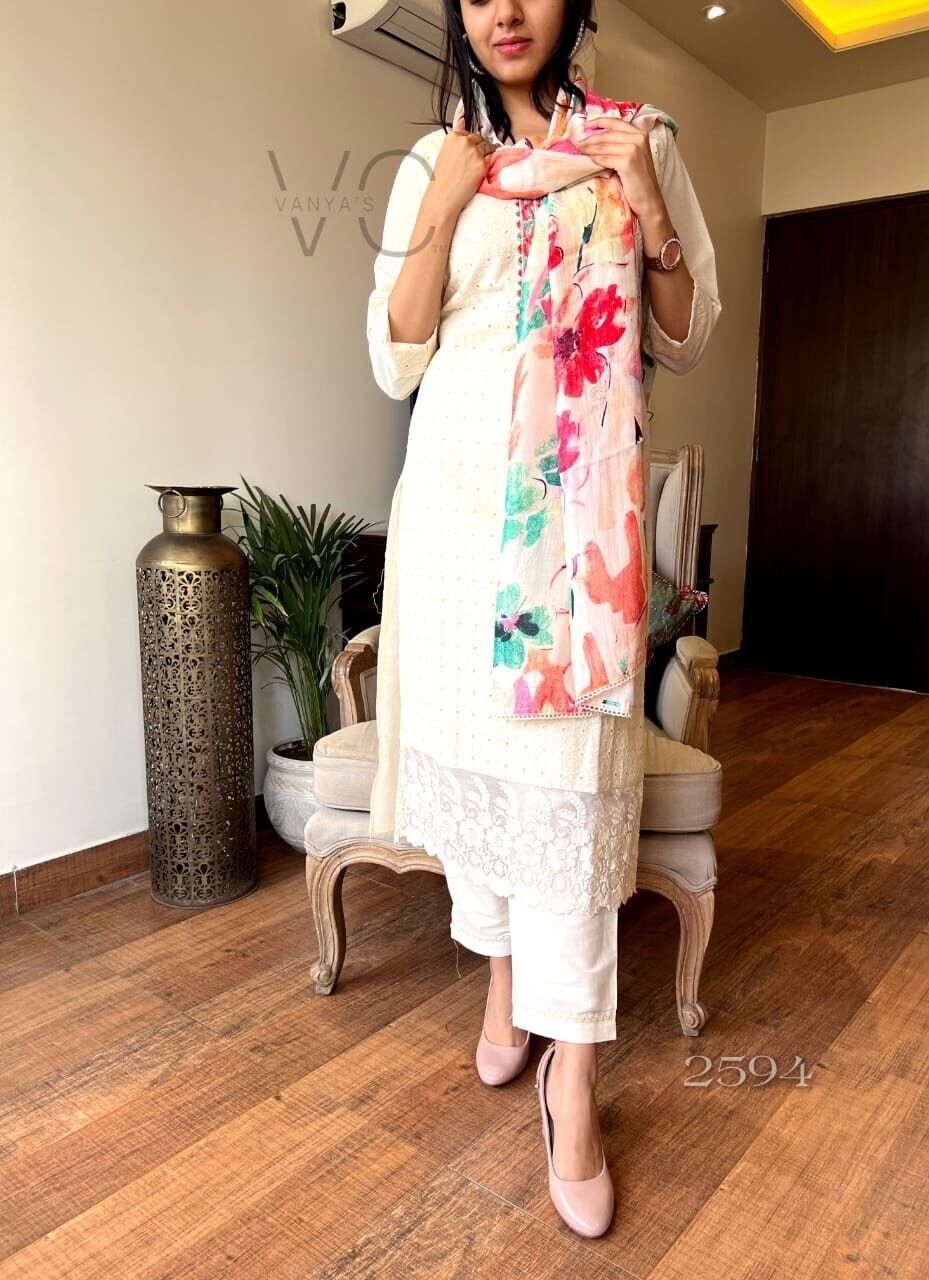 Cotton Pakistani Salwar Kameez Women Bollywood Party Wear Top Tunic Kurti Set