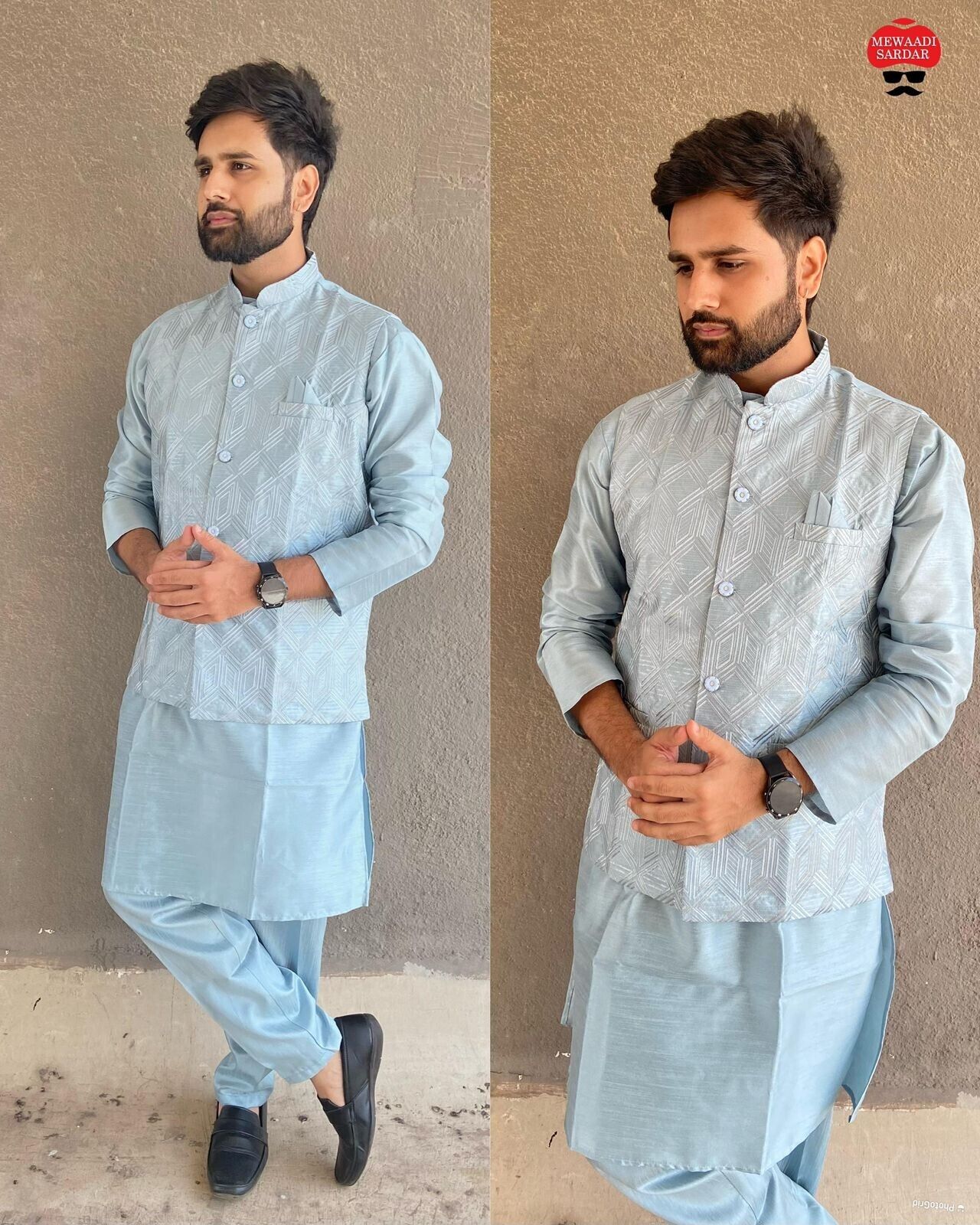 Indian Pure 100% Silk Kurta Pajama Long Wedding Wear Fancy Kurta Pajama Koti