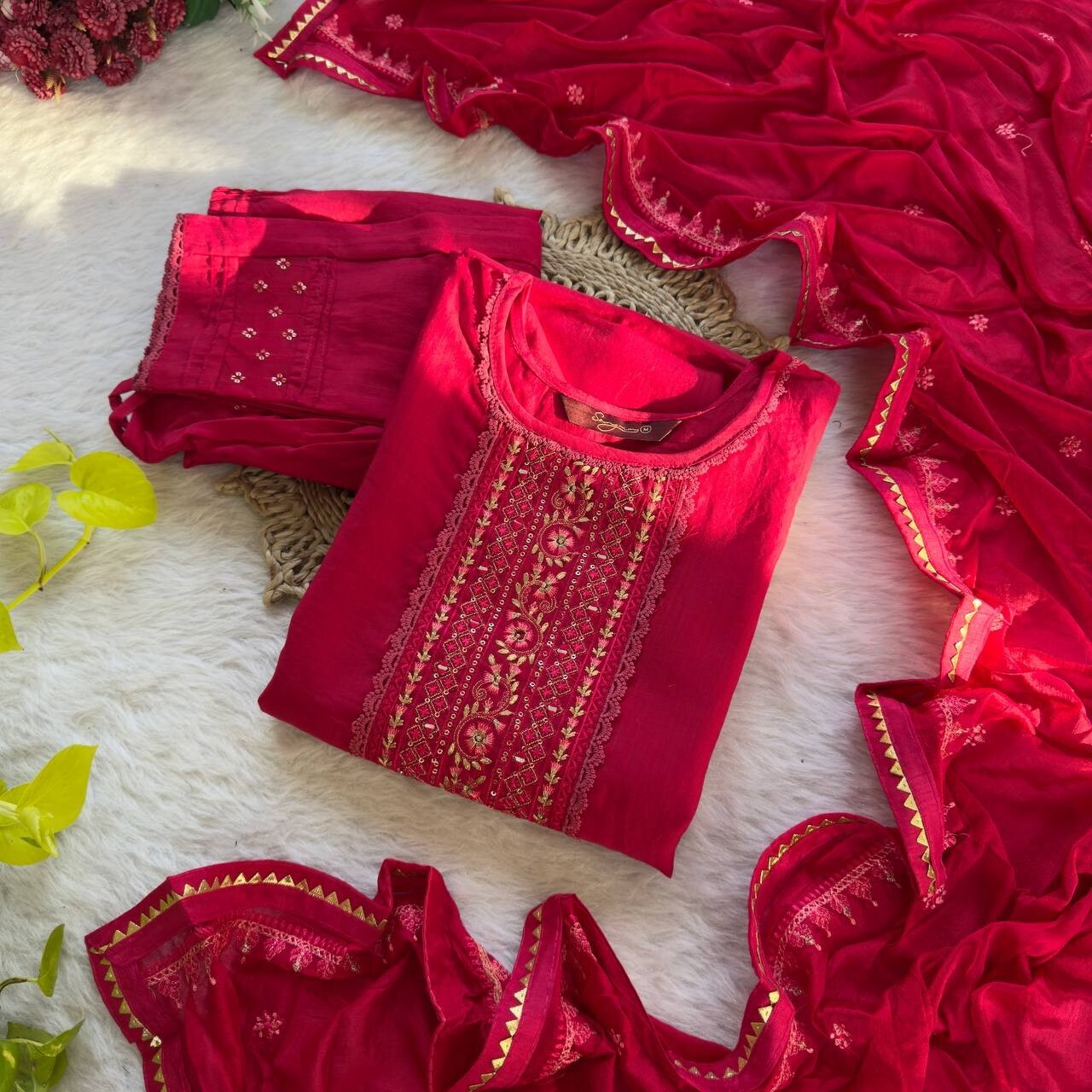 Bollywood/Indian/Pakistani Ethnic Party Wear Roman Silk Dress Salwar Kameez Set