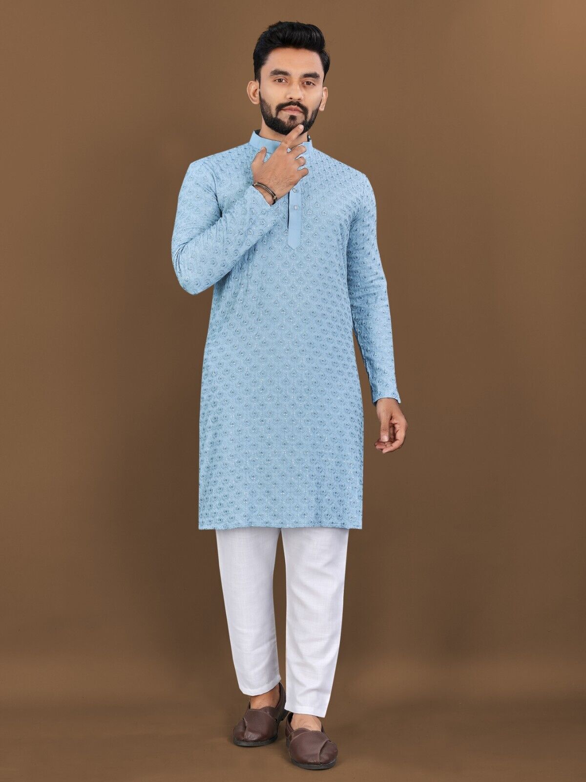 Indian Men's Designer Wedding Ethnic Wear Bollywood Eid Wear Kurta Payjama Dress