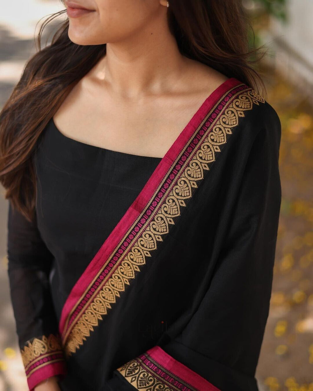 Elegant Black Banana Silk Salwar Kameez Set with Jacquard Dupatta