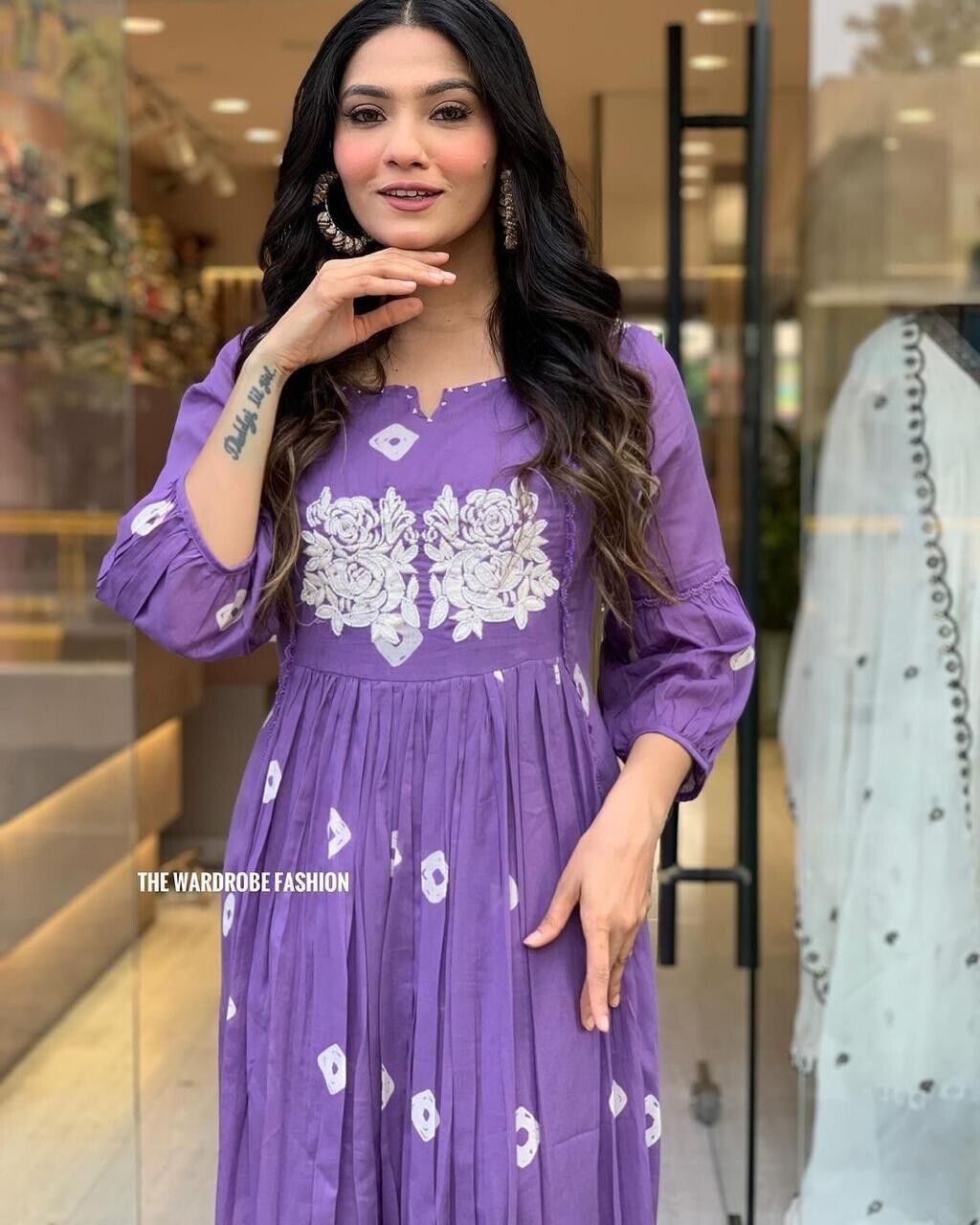 Anarkali Flared Gown Pakistani Salwar Kameez Ready made Wedding Party Bollywood