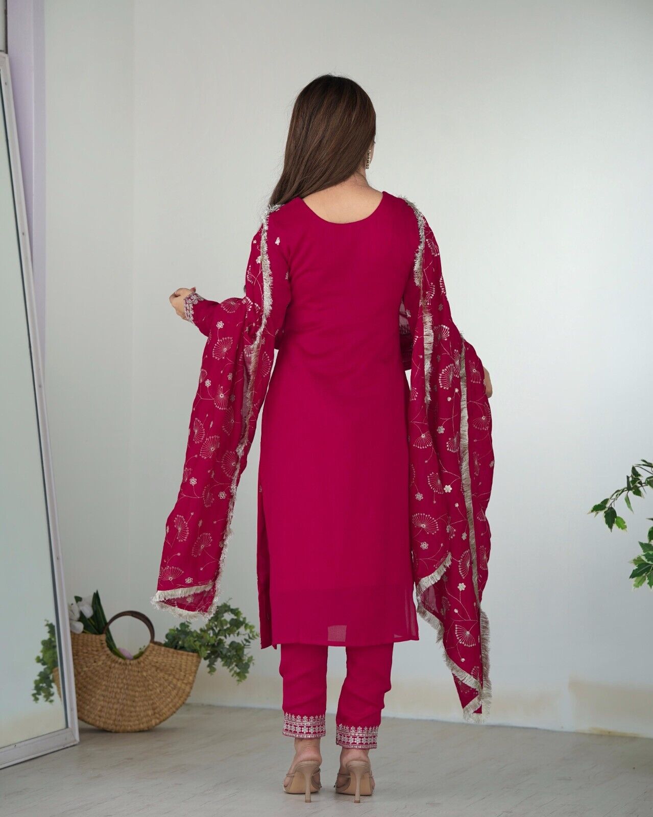 Zari work Silk Salwar Kameez Suit Designer Kurta salwar kameez suit , 3 pcs suit