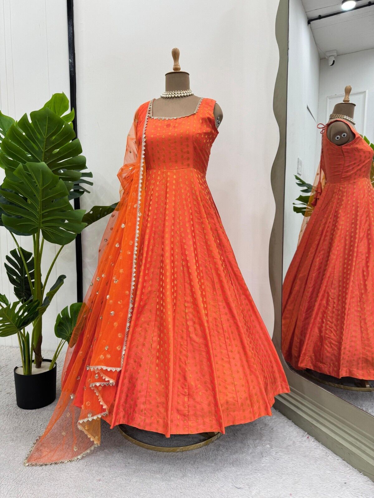 Anarkali Gown Pakistani Salwar Kameez Ready-made Suits Wedding Party Bollywood