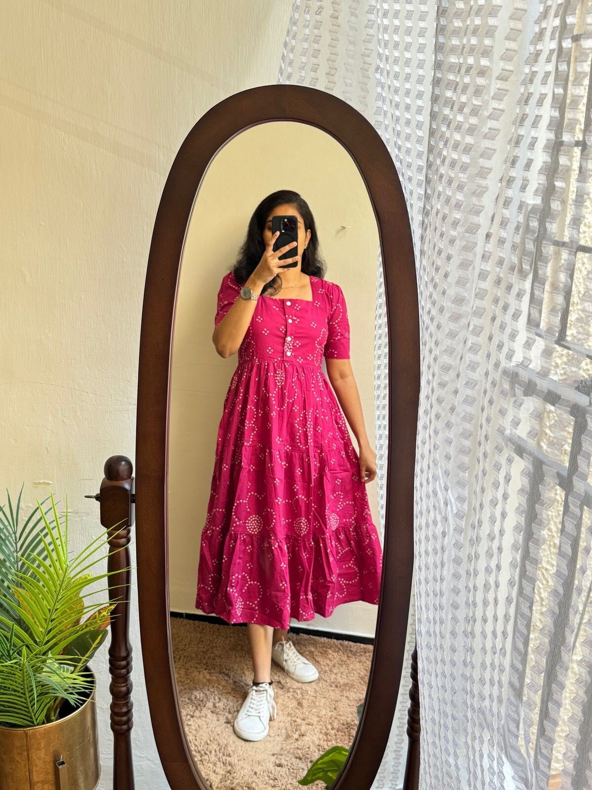 Cotton Readymade Indian women Anarkali Gown suit Ready to Wear Ikat women