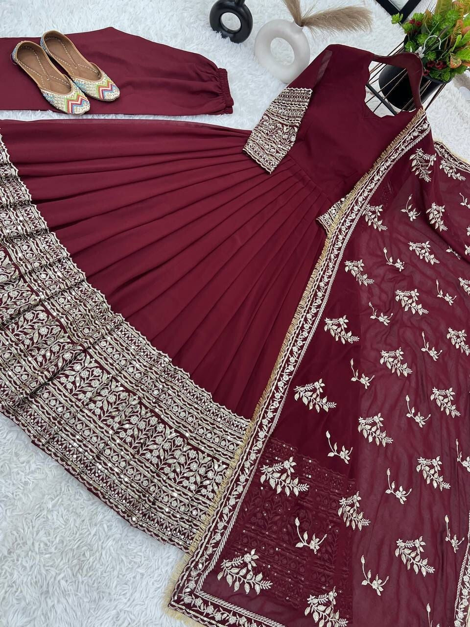 Bollywood Designer Indian Pakistani ReadyMade Anarkali Gown Georgette Wedding