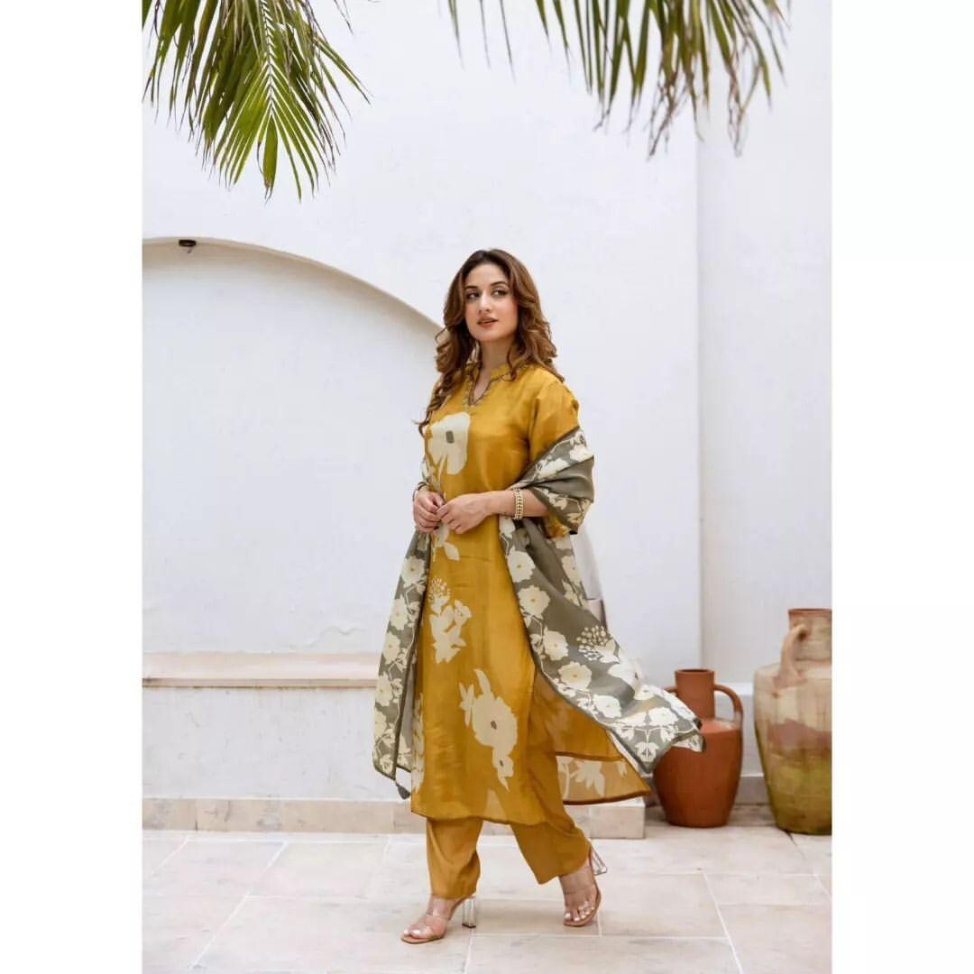 Cotton Printed Punjabi Salwar Kameez – 3-Piece Indian Pakistani Ethnic Floral