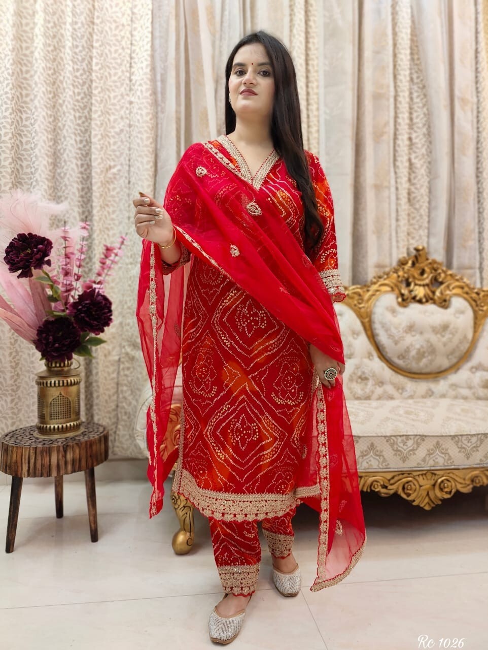 Indian Rayon Salwar Kameez – Bollywood Designer Kurti, Pant & Dupatta Set