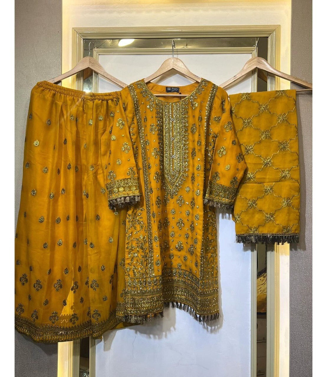 Georgette Salwar Kameez with Dupatta for Party Palazzo Kurti Set Sharara
