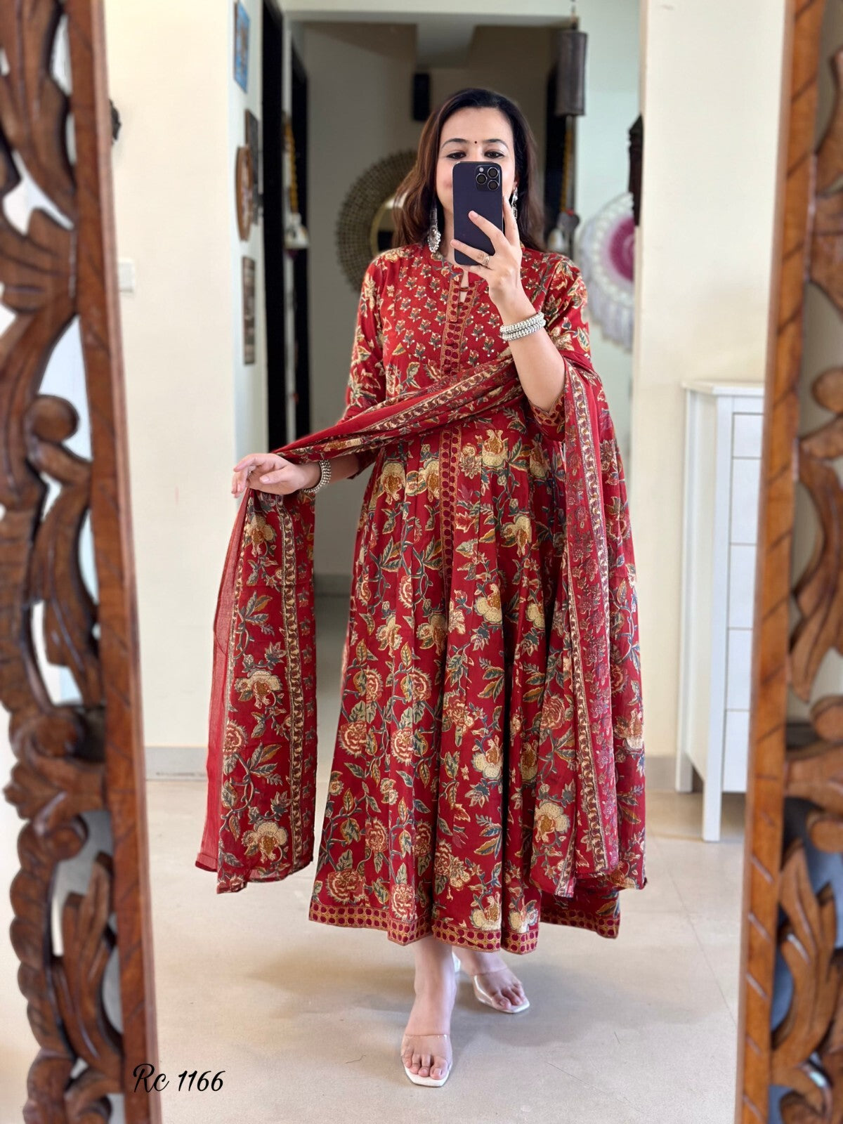 Pakistani Anarkali Gown Kurta Pant Set Indian Party Wear Top Tunic Kurti Dress