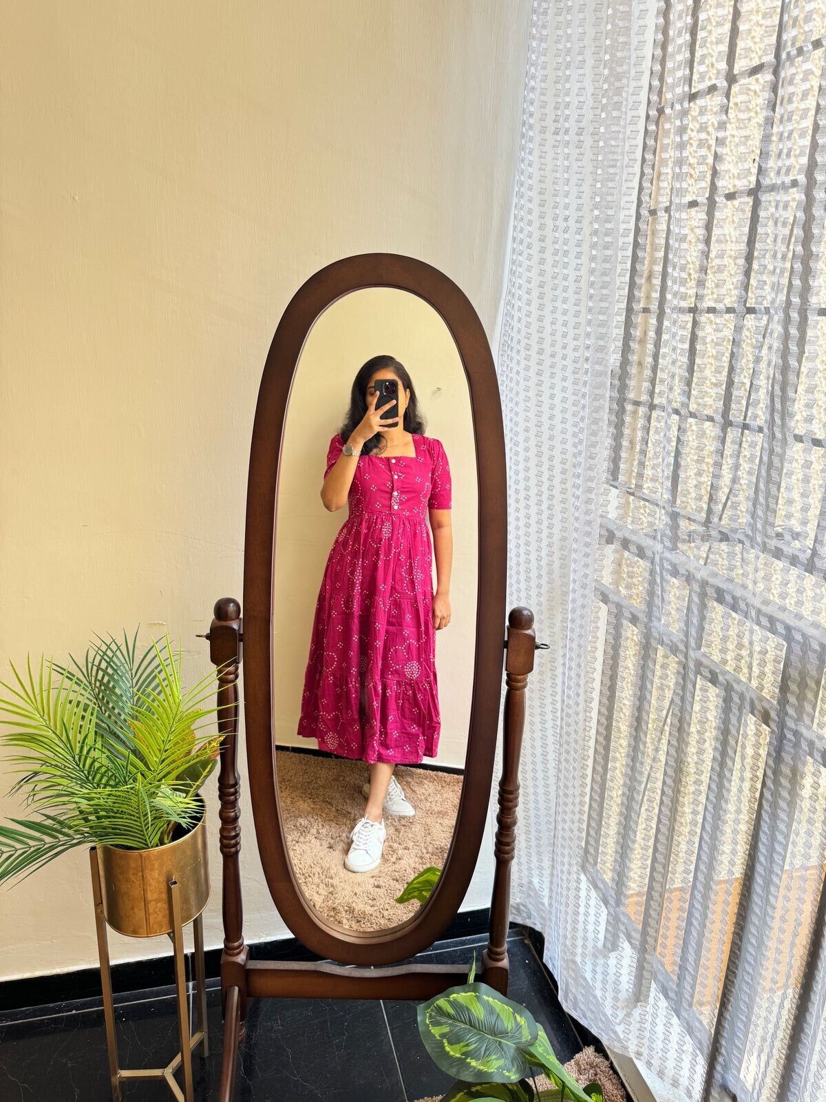 Cotton Readymade Indian women Anarkali Gown suit Ready to Wear Ikat women
