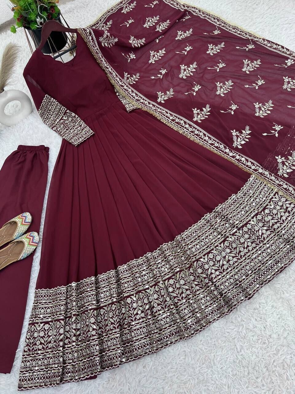 Bollywood Designer Indian Pakistani ReadyMade Anarkali Gown Georgette Wedding