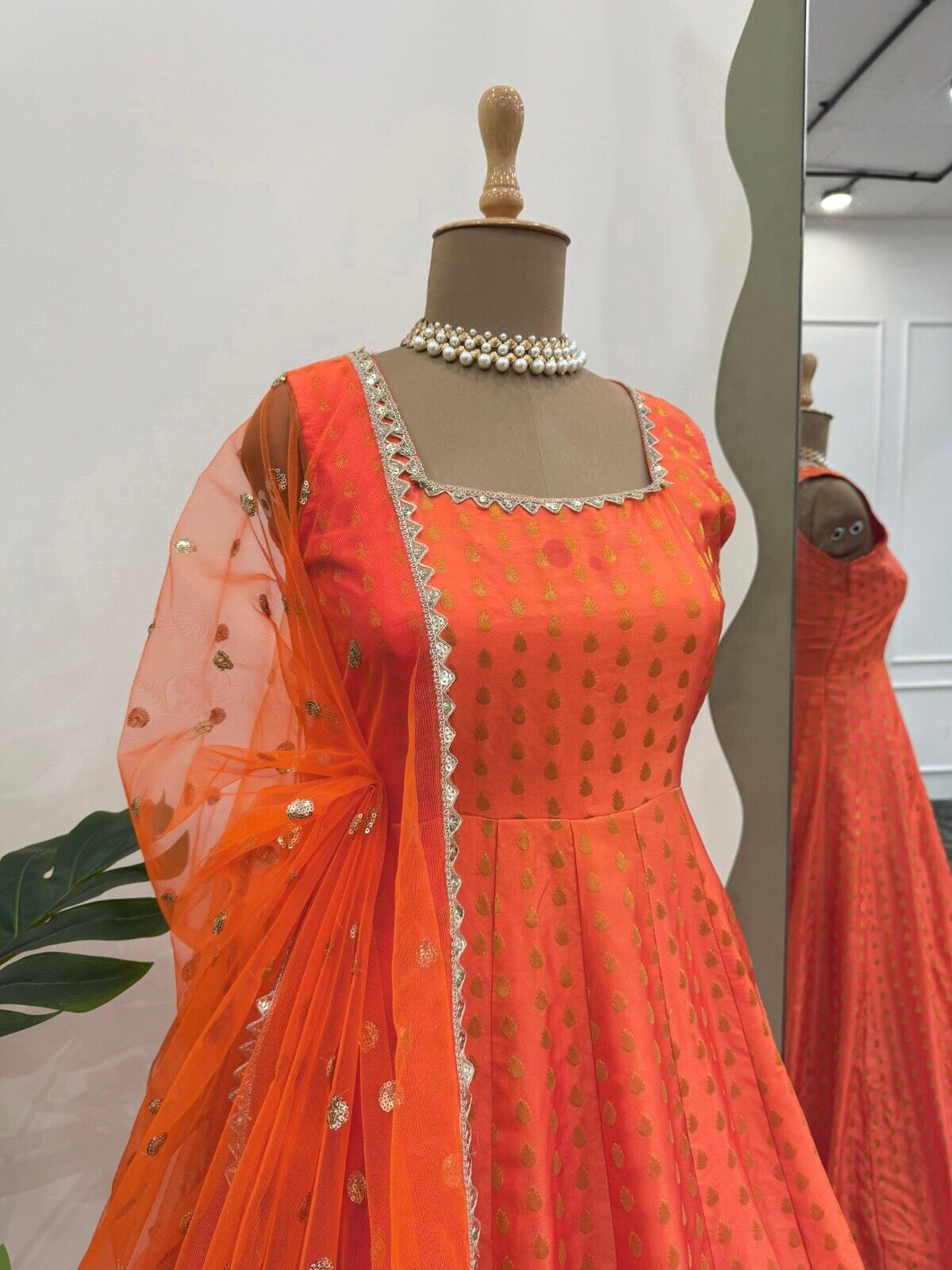 Anarkali Gown Pakistani Salwar Kameez Ready-made Suits Wedding Party Bollywood