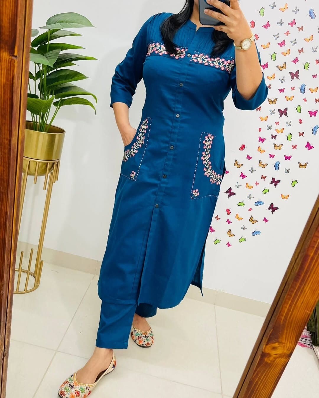 Cotton Women Dress Salwar Kameez Readymade Suits Indian Wedding Party 2 PCS