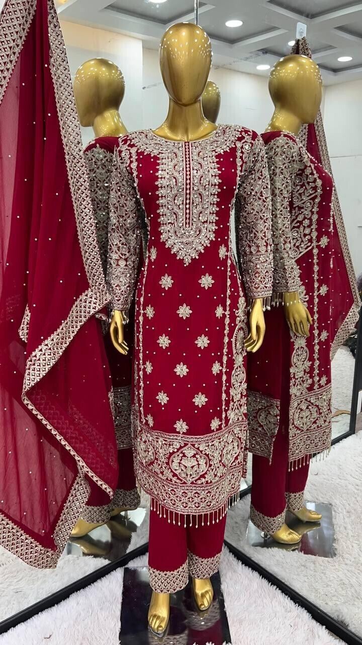 Georgette Bollywood Wedding Designer Party Wear Salwar Kameez - Pakistani Style