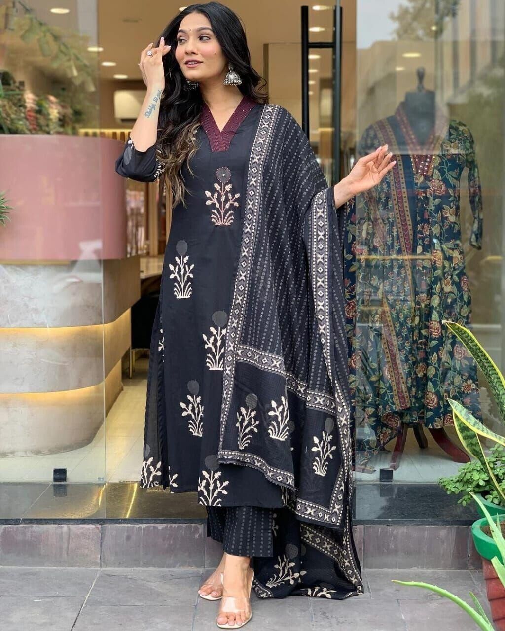 Cotton Printed Flared Anarkali Gown – Rayon Long Maxi Dress for Women