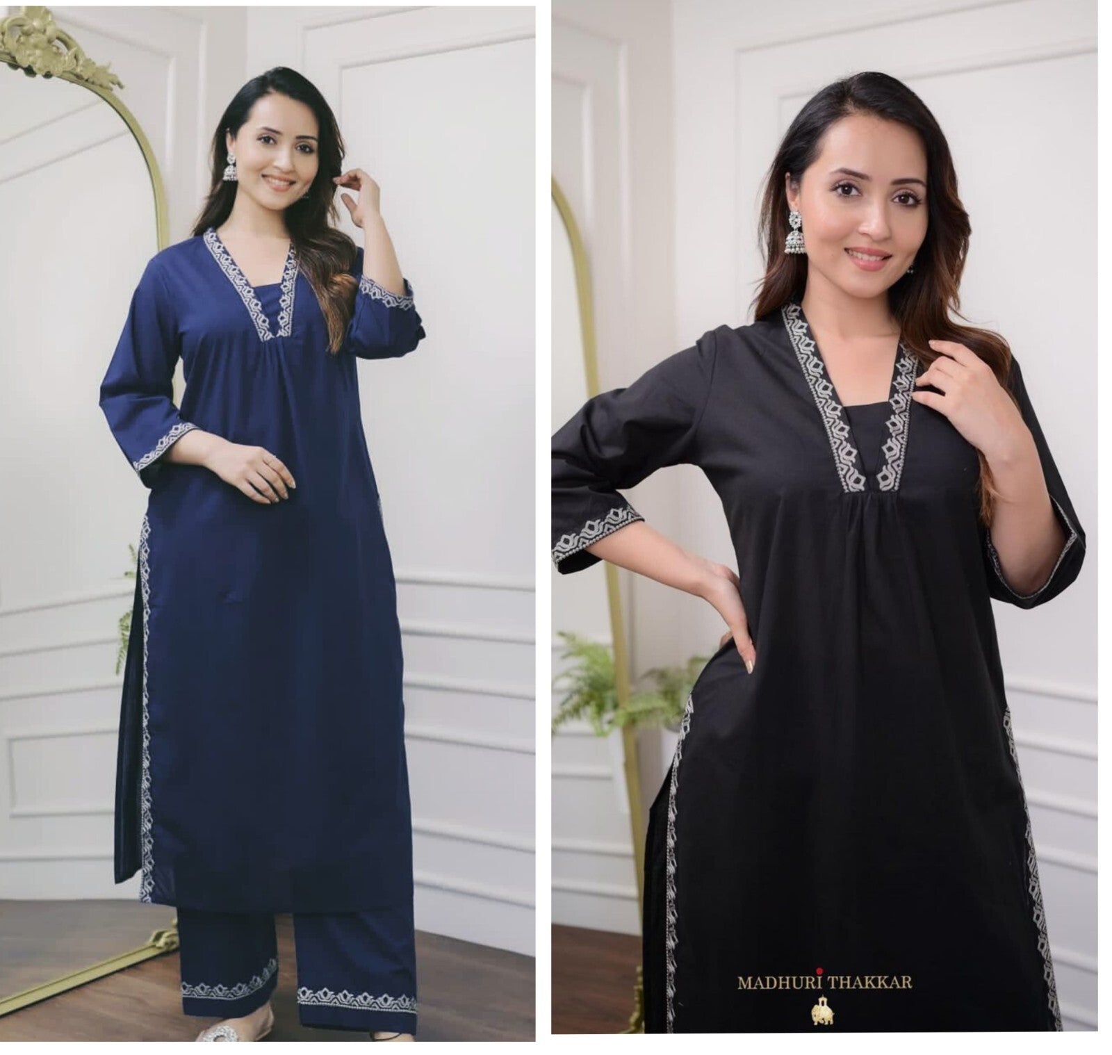 Designer Floral casual Khadi Cotton Salwar Suit Indian Women Kurti Pant 2 pcs