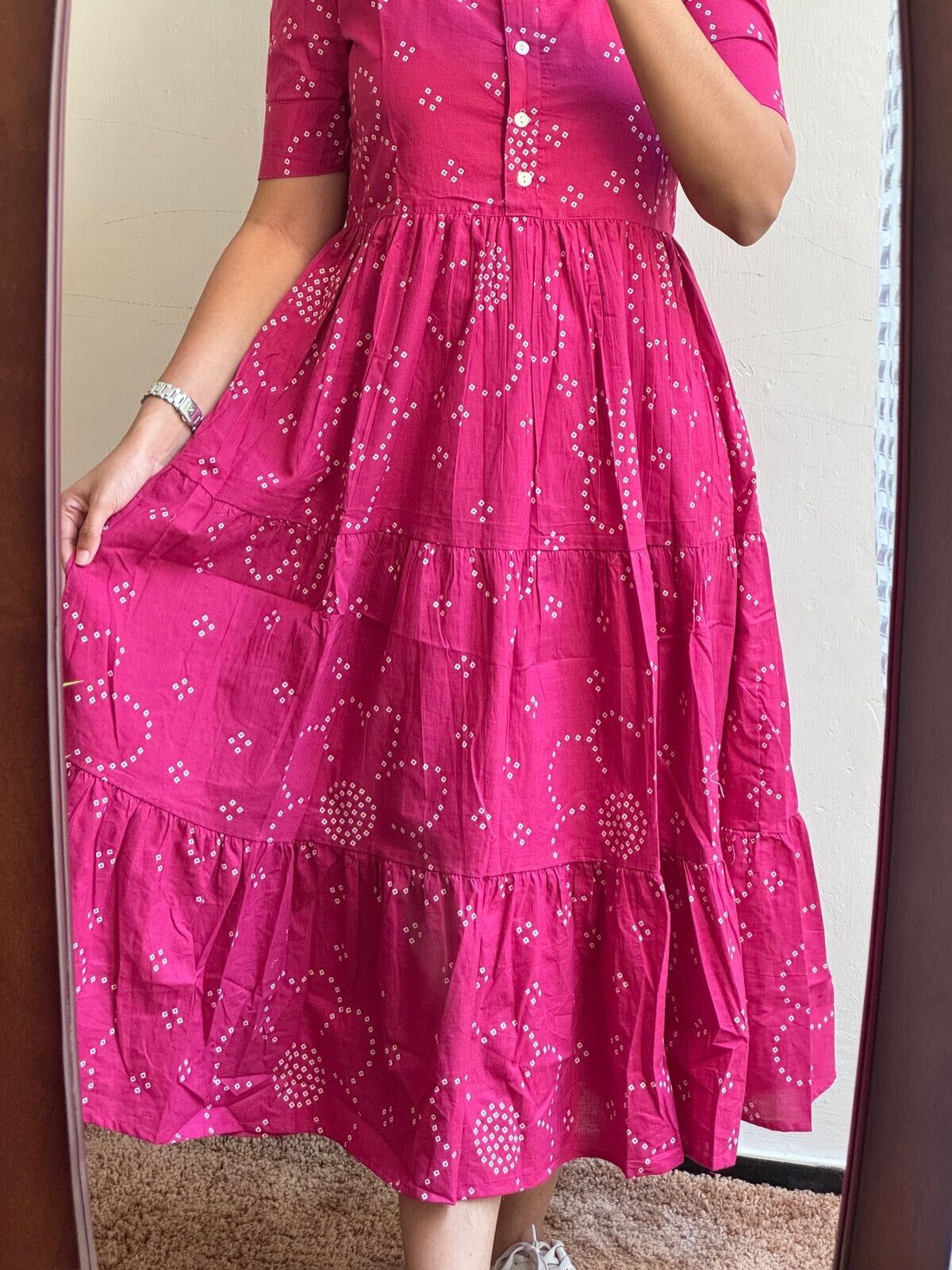 Cotton Readymade Indian women Anarkali Gown suit Ready to Wear Ikat women