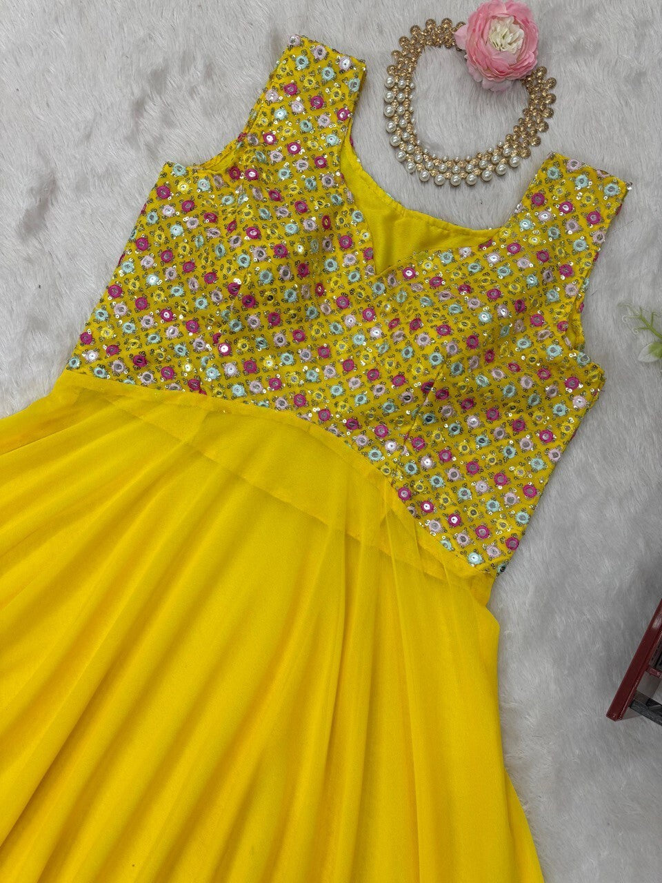 Haldi Outfit for Women - Yellow Plazo Kurti Dupatta Set