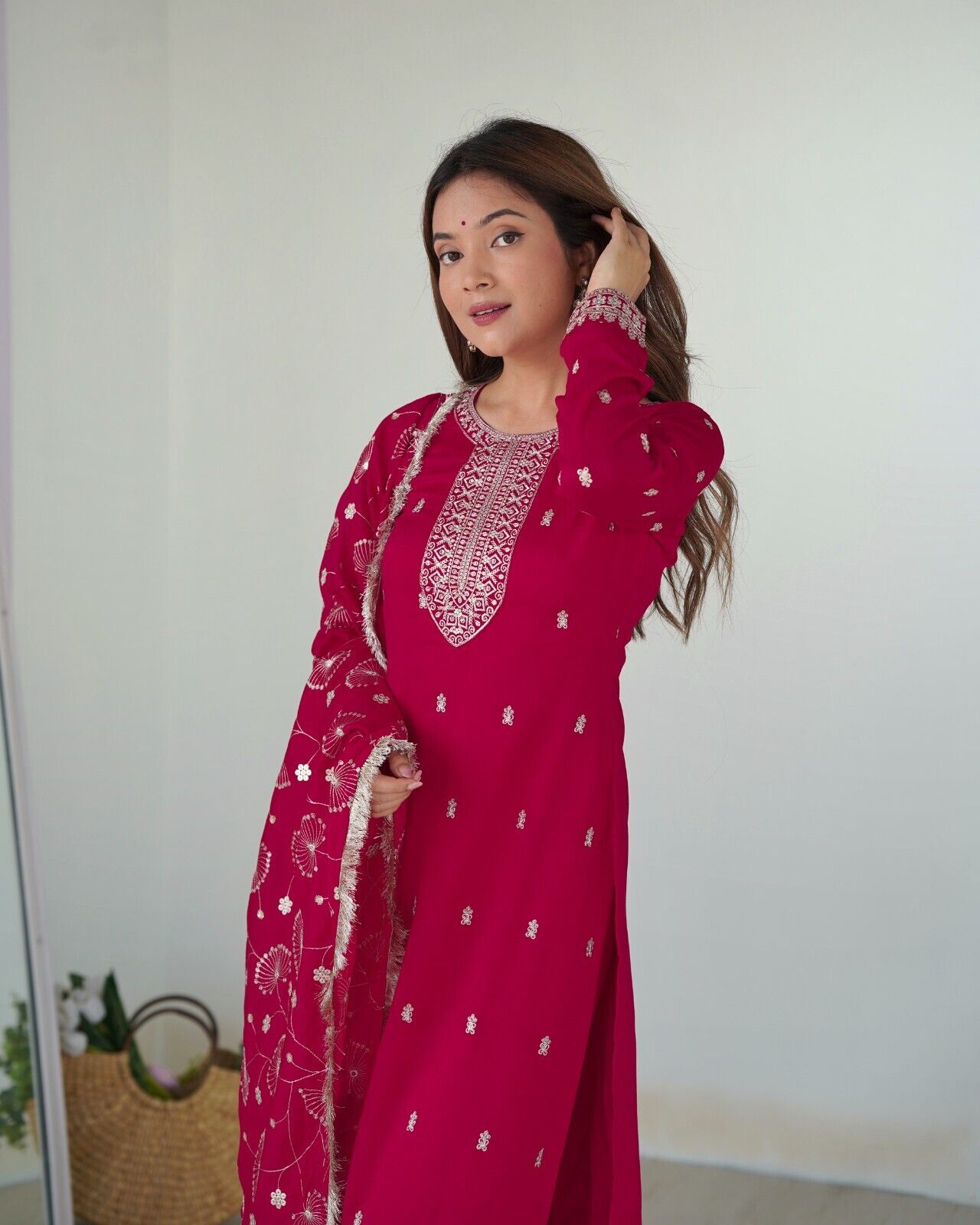 Silk Dress Pakistani Salwar Kameez Readymade Suits Indian Wedding Party 3 Piece