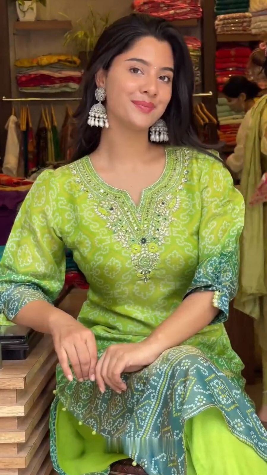 Chinon Silk Wedding Straight Salwar Kameez Indian Pakistani Designer Suit Dress