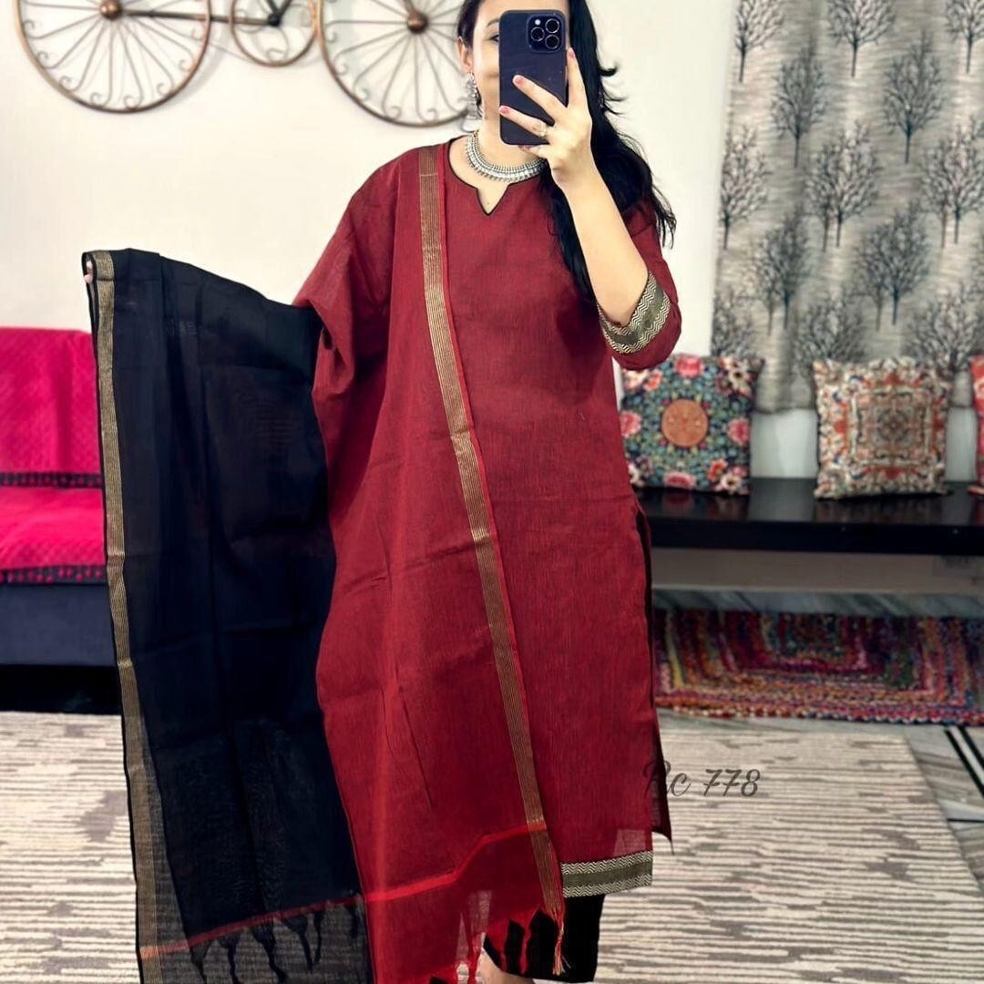 Cotton Gota Patti Salwar Kameez – Readymade Indian Wedding & Party Wear Suit