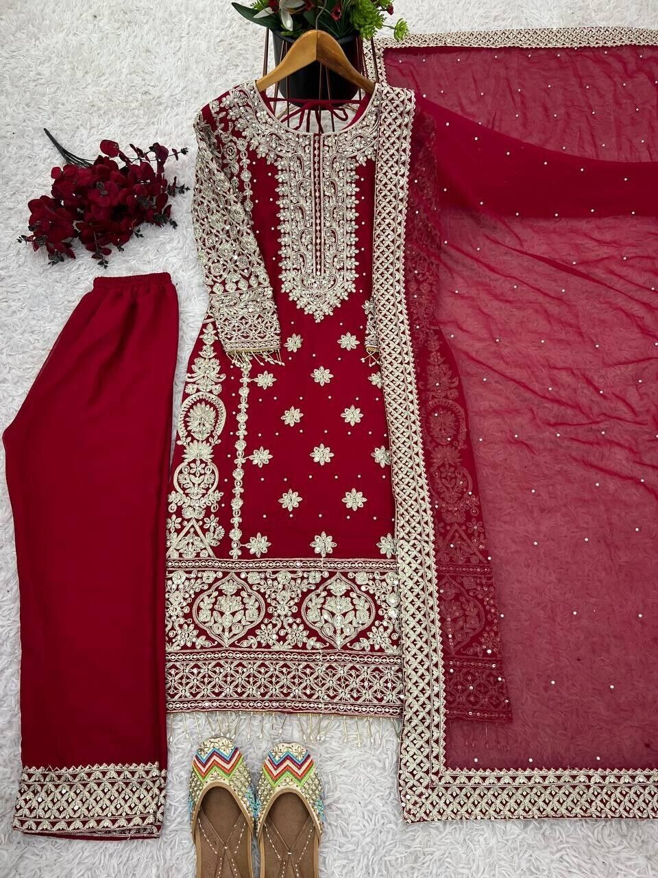 Georgette Bollywood Wedding Designer Party Wear Salwar Kameez - Pakistani Style