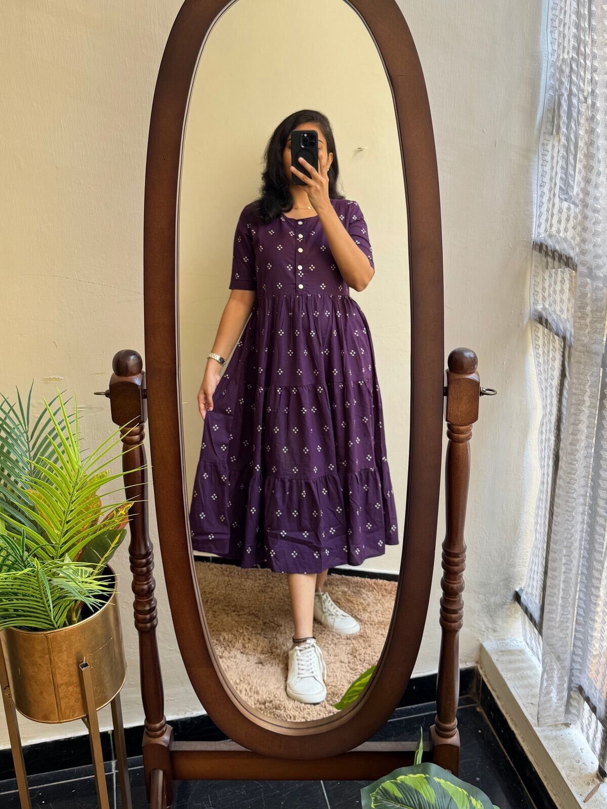 Cotton Readymade Indian women Anarkali Gown suit Ready to Wear Ikat women