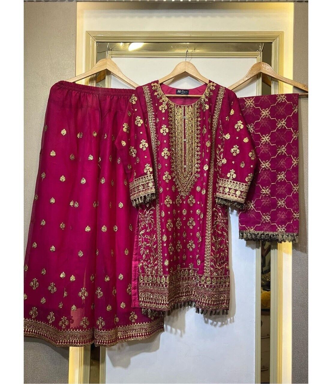 Georgette Salwar Kameez with Dupatta for Party Palazzo Kurti Set Sharara