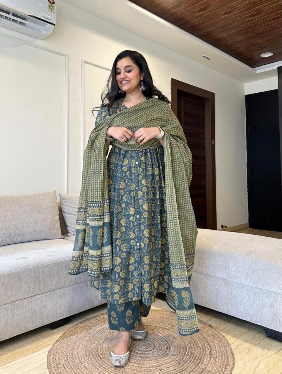 Women's Pure Cotton 60*60 Salwar Suit Set – Handcrafted Elegance Printed Dupatta