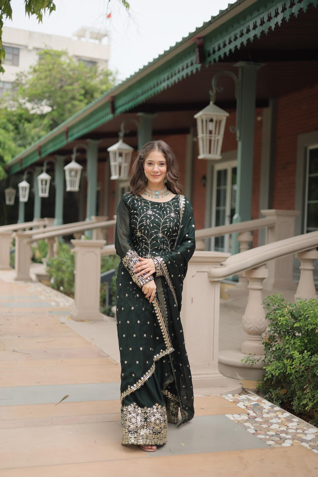 Salwar Kameez Pakistani Indian Wedding Party Dress Suit Sharara Plazzo Georgette