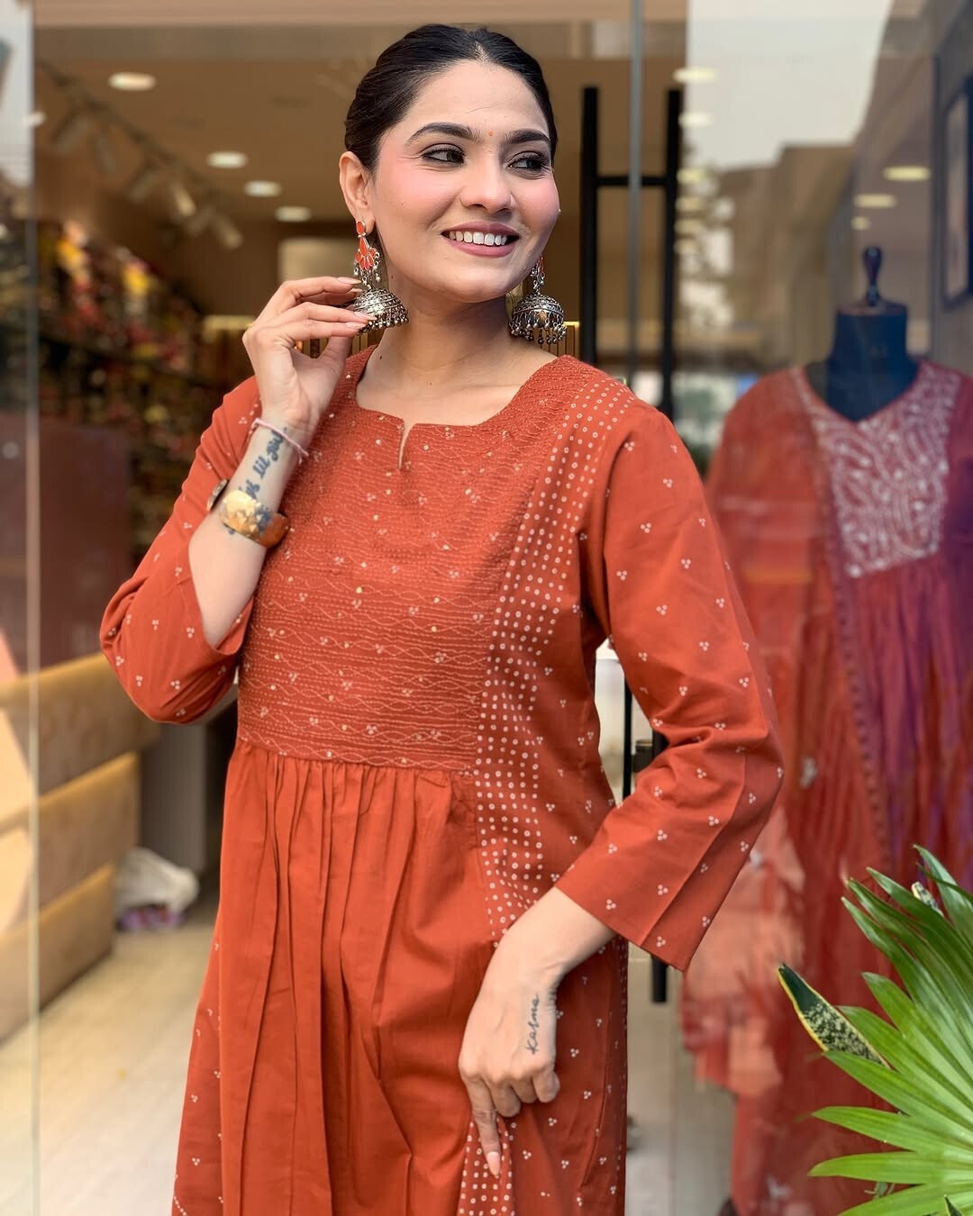 Cotton Indian Designer Bollywood Party Wear Anarkali Flared Gown duppatta