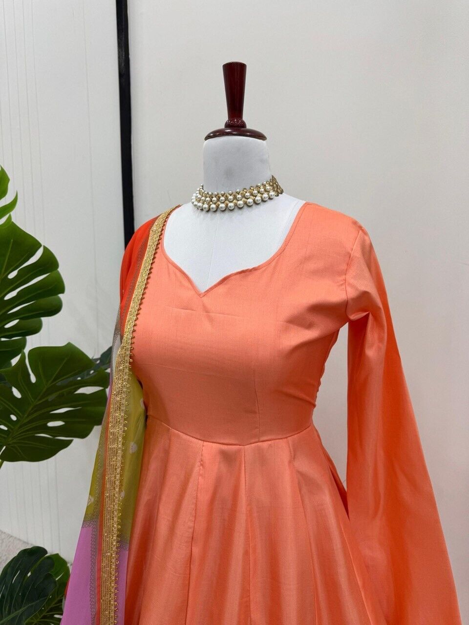 Indian Bollywood Tunic Kurti Designer Party Wear Kurta Flared Anarkali Suit Set