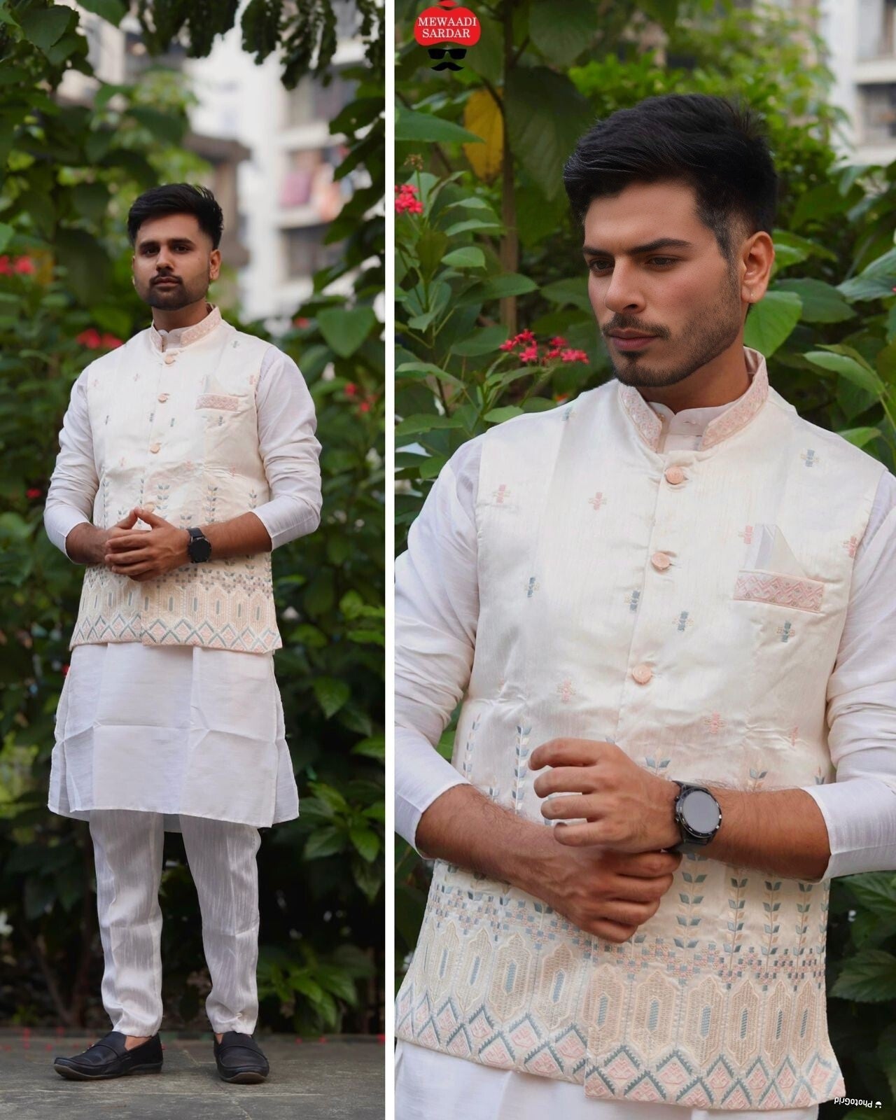 Indian Pure 100% Silk Kurta Pajama Long  Wedding Wear Fancy Kurta Pajama Koti