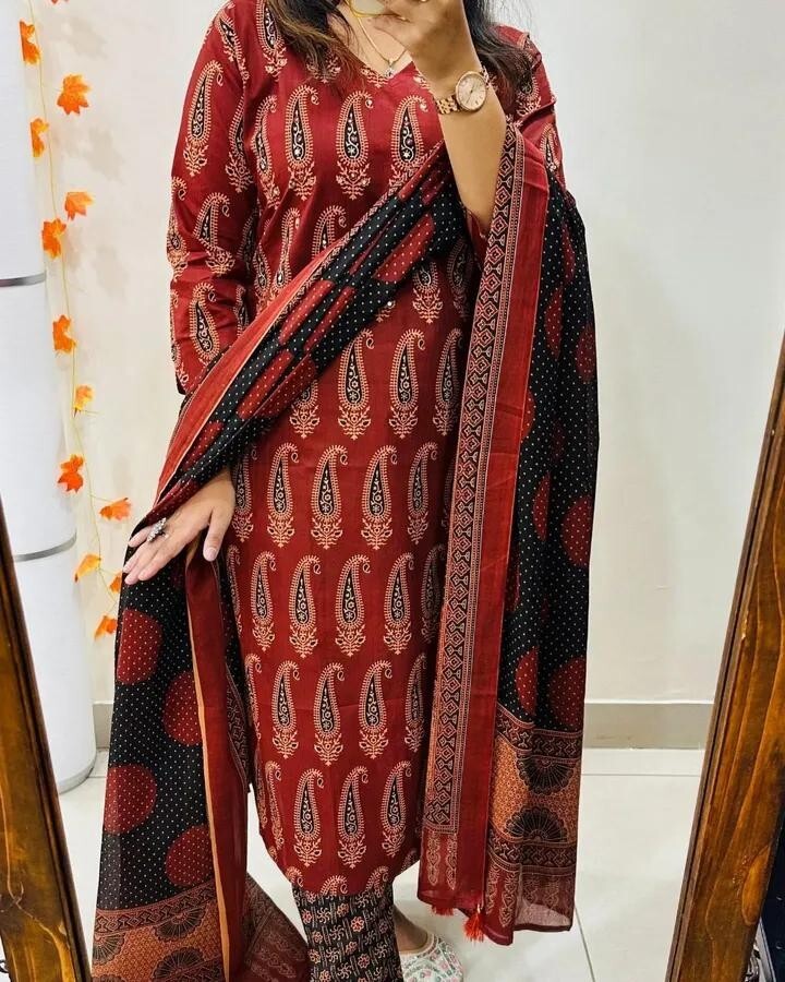 Cotton Dress Pakistani Salwar Kameez Readymade Suit Indian Wedding Party