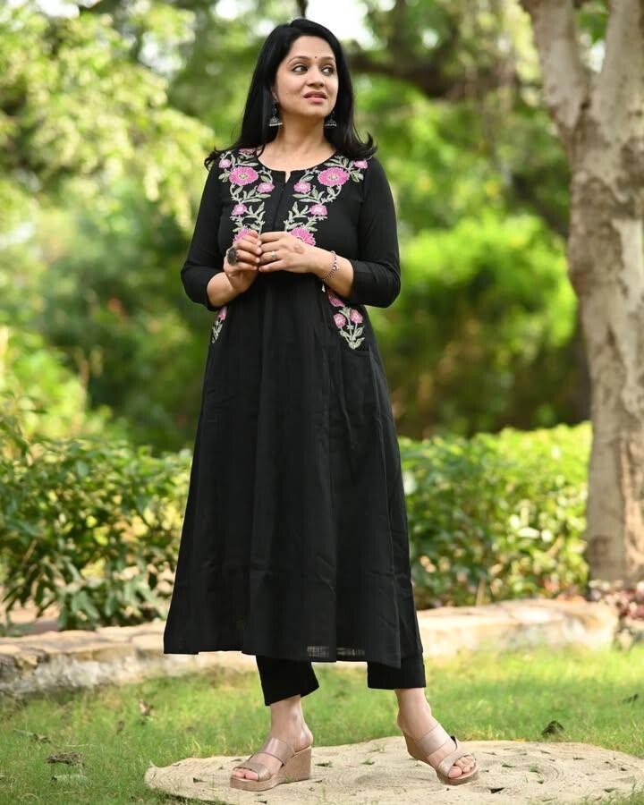 2 Pcs Bollywood Pakistani Cotton Pant Set Designer Women Salwar Kameez Kurti