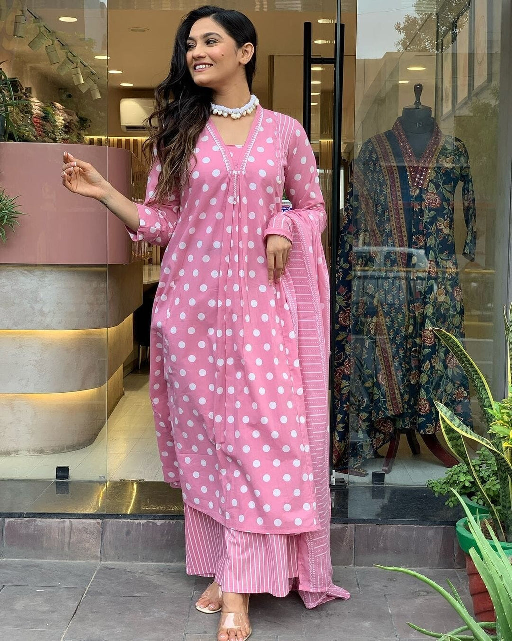 Cotton Bridal  Dress Flared Anarkali Gown Pakistani Formal Readymade Party Gown