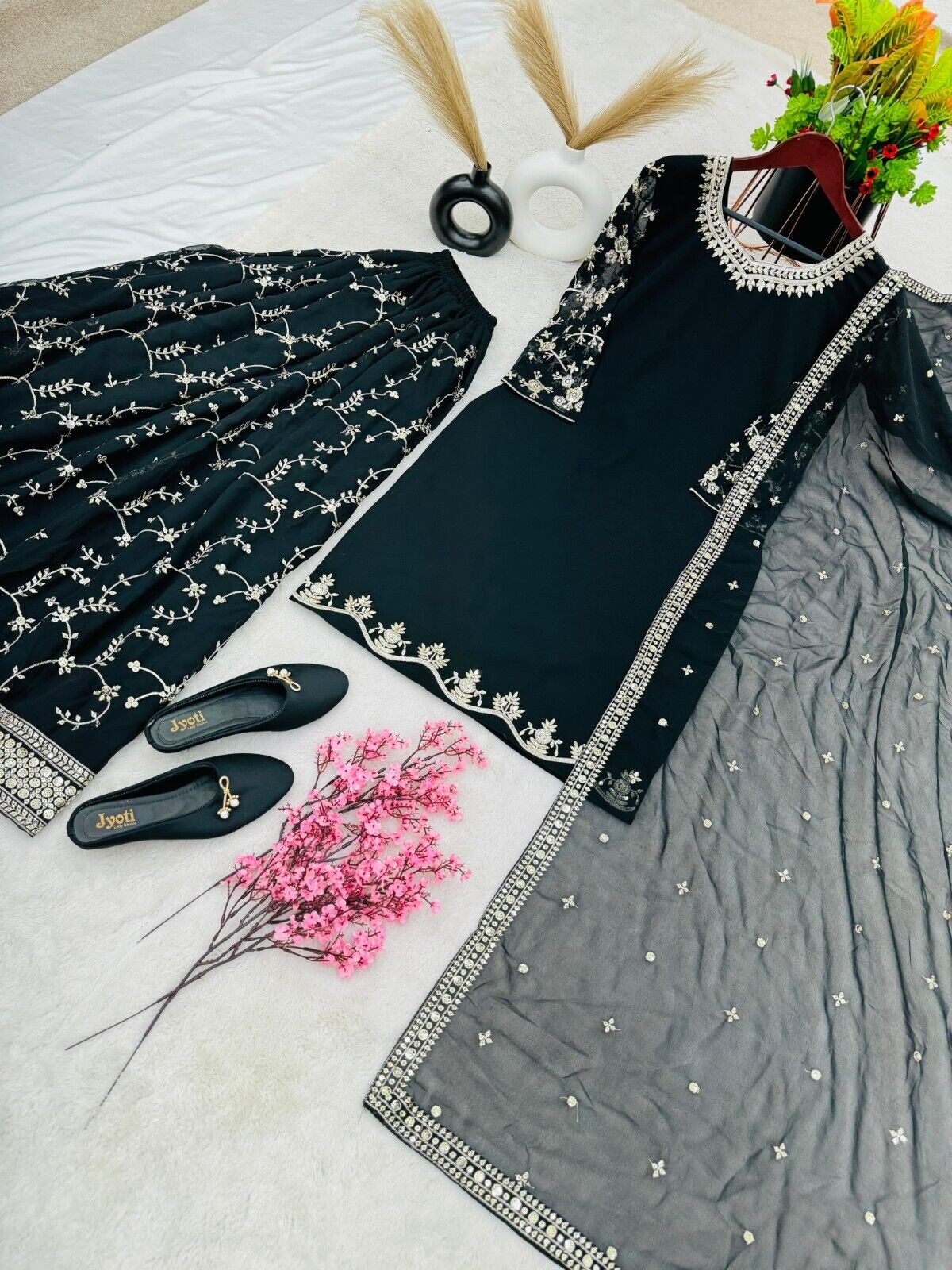 Bollywood Sharara Suit Ethnic Indian Kameez Salwar Pakistani Designer Georgette