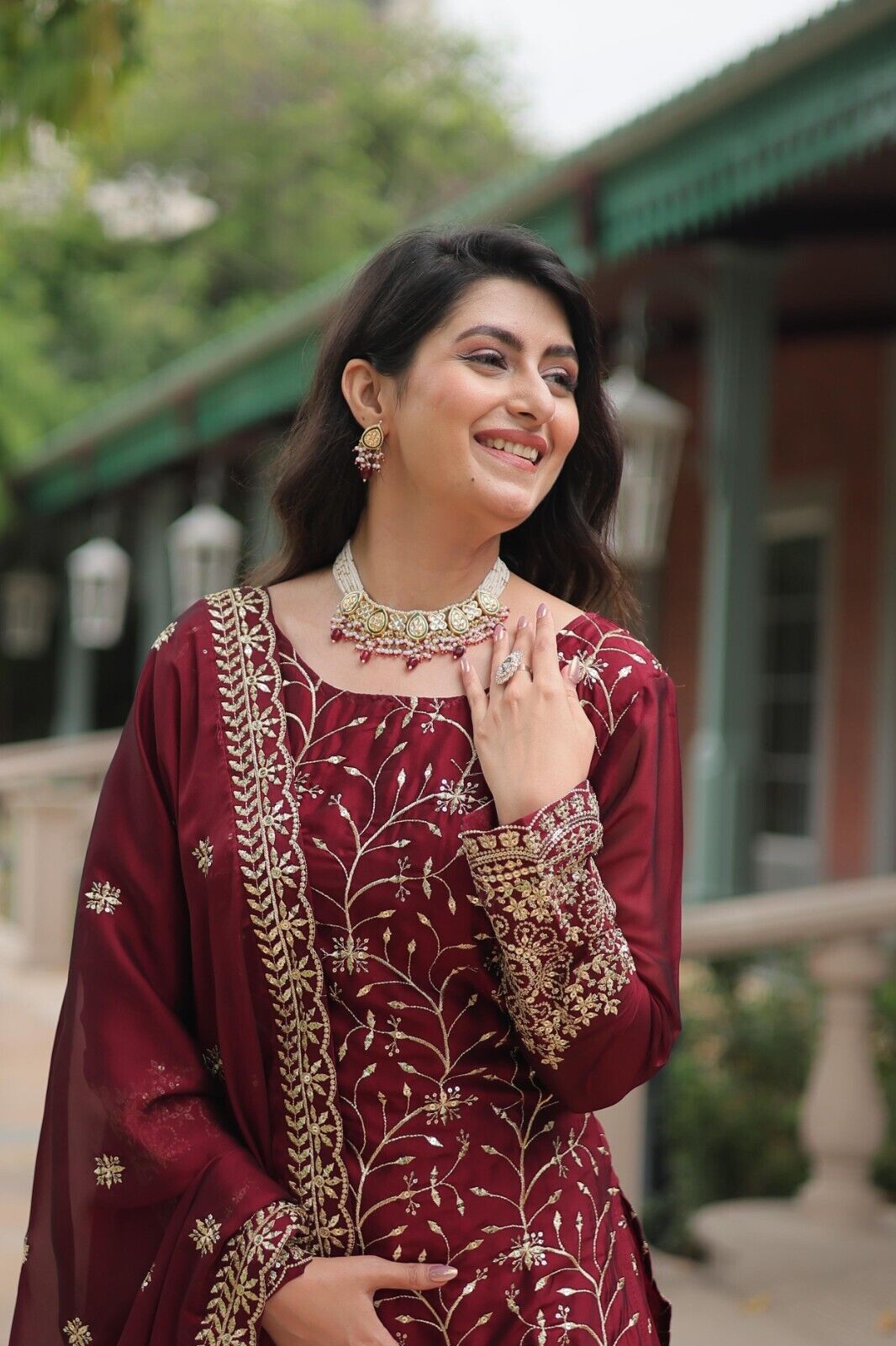 Salwar Kameez Pakistani Indian Wedding Party Dress Suit Sharara Plazzo Georgette