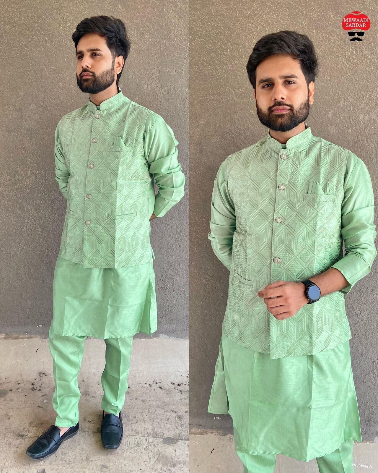 Indian Pure 100% Silk Kurta Pajama Long Wedding Wear Fancy Kurta Pajama Koti