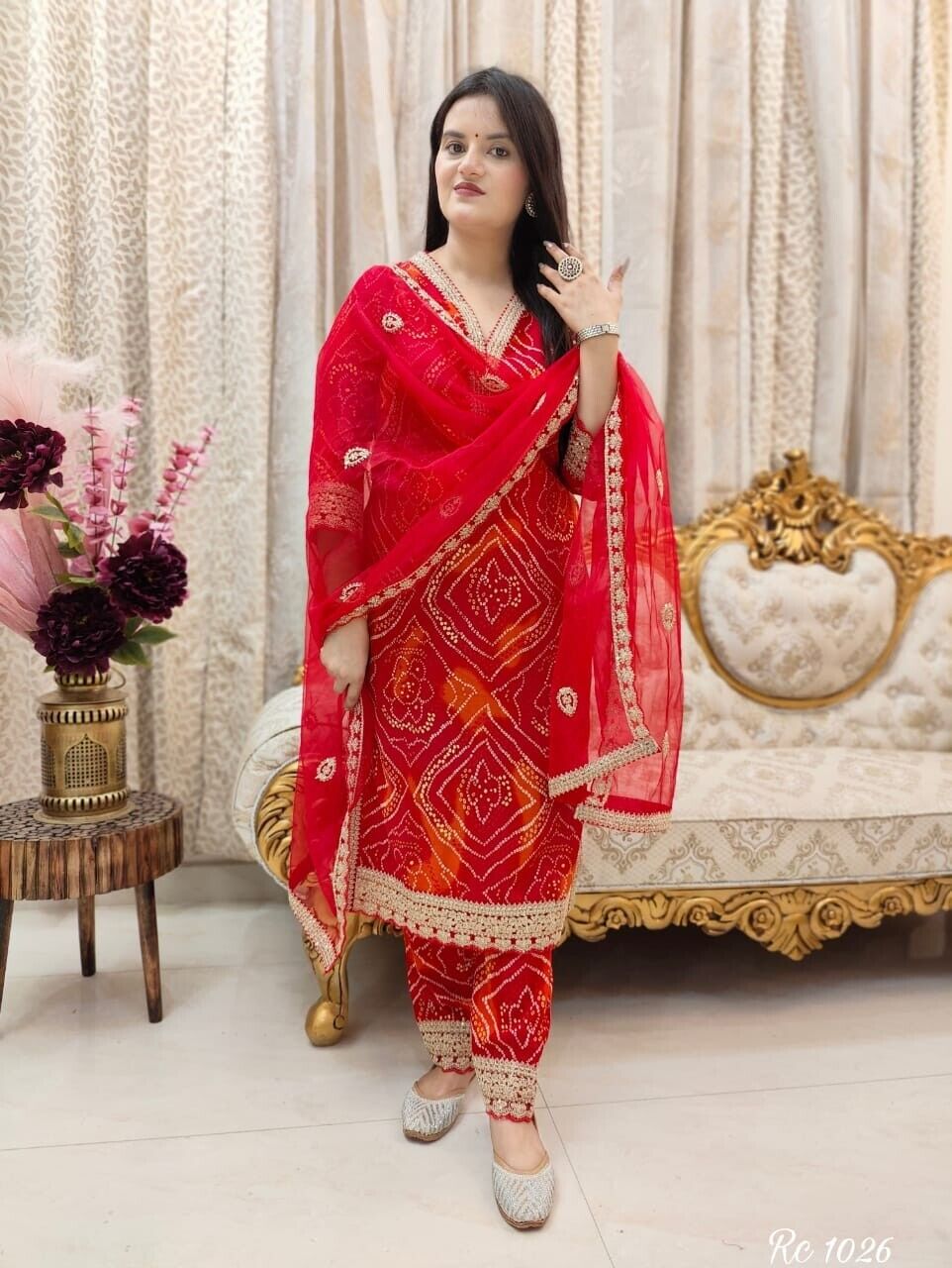 Indian Rayon Salwar Kameez – Bollywood Designer Kurti, Pant & Dupatta Set